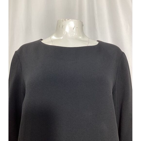 Pre Loved The Row Vintage Silk Shift Dress Women black Midi - Picture 4 of 8